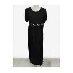 Bloomingdales Studio Linen Black Women's Dress